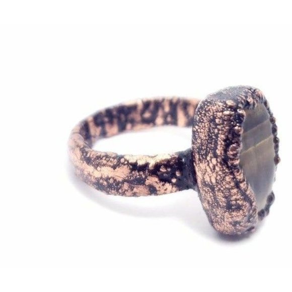 Coffin Tigers eye Ring size 5 - Picture 8 of 12